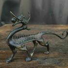 Chinese Bronze Copper Statue Carved Dragon Pen Holder Figurines
