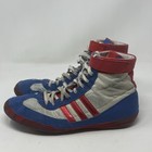 Adidas Combat Speed 4 Wrestling Shoes Mens 11 5 Red White Blue Suede Mesh 2013