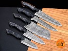 Custom Handmade Forged Damascus Steel Chef Knife Set Kitchen Knives-cutlery 2800