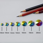 Colorful  Rivoli Round Shape Crystal Glass Sew-on Rhinestone For Diy Decoration