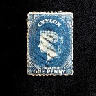 Ceylon 1860-70 - 1d Stamp-one Penny-queen Victoria-used-sg 44   