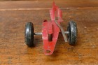 Vintage Original Marx Toy Tin Metal Tractor Farm Pull  2 Bottom Plow Implement