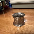 Meriden B  Company Antique Victorian Silverplate Napkin Ring  298 Floral Pattern