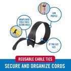 Velcro Brand One-wrap Cable Ties   25pk   8 X 1 2  Black Cord Organization Strap