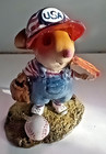 Wee Forest Folk Wee Leaguer Baseball Mitt   Ball Usa Ball Cap Hot Dog Retired