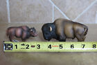 2 Schleich American Bison Lot Calf Buffalo W tags 14349 14350 Wild Prarie Animal