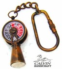 Antique Nautical Vintage Key Chain Brass Antique Solid Brass Telegraph Key Ring