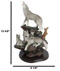 Ebros Gift Moon Howling Timberwolves Wolf Pack Family Decorative Figurine 8 5 h