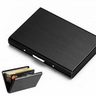 Credit Card Id Holder Slim Money Travel Wallet Men Stainless Steel Rfid Blocking
