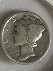 1925 Silver Mercury Dime Vintage Ten Cent Coin Philadelphia Mint Free Shipping
