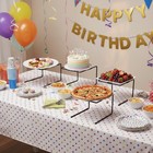 Mygift Black Metal Pizza Table Stands  Tabletop Pan Set Of 4  