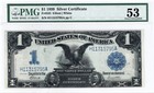 1899  1 Pmg 53 Fr 235 Silver Certificate Black Eagle About Uncirculated