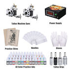Complete Tattoo Kit 2 Machine Guns 40 Ink Lcd Power Supply W  Case For Beginners