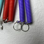12x Vintage 80 s Spiral String Key Holder Key Chain Ring Keychain 