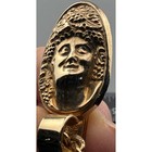Vintage Haunted Chatelaine Coin Purse Spooky Face Belt Hook Gold Tone 6 5 