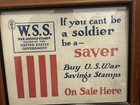 Wwi War Savings Stamps W s s  U s  Govt Poster If You Can t Be A Saver Framed