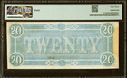 Pmg 63  T-67  20 1864 Confederate States Currency Banknote Civil War Confederacy