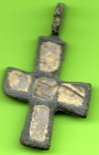 Ancient Viking Enamel Bronze Cross Kiev Russia Ukraine Ca 1100 Byzantine Rare 1