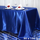 6 Pcs 90x156  Satin Rectangular Tablecloths Wedding Catering Dining Decorations