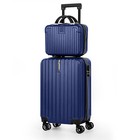 2pc Hardside Spinner Luggage Set 20  Carry On   14  Tote Bag Blue
