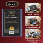 Cardboard Gold 5x7 Top Loaders For Cards - Clear Rigid Pvc Toploader - Holds    