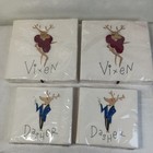 Vintage New In Package Pottery Barn Vixen   Dasher Paper Napkins 16 In Each Pack