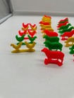 Vintage Lot Processed Plastic  Farm Animals  Marx Dog Goat Sheep Pig Multi Color