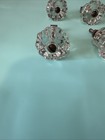 Vintage Clear Glass Hexagonal Drawer Pulls cabinet Knobs