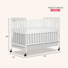 Carson Classic 3-in-1 Crib White Converts To Toddler Bed Sofa Adjustable Height