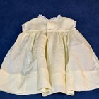 Vintage Handmade Baby Girl Smocked Dress Pale Yellow Lace Floral Embroidery 0-3m