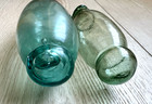 Vintage Japanese Fishing Float Rolling Pins Style Hand Blown Bubble Filled Glass
