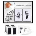 Baby Hand And Footprint Kit Personalized Keepsake Plaque Newborn Photo Frame