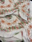 Cotton Pillow Cases Embroidered Crochet Lot Of 6 Vtg Standard Cottagecore