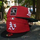 Oakland Athletics Rickey Henderson Field Mlb Fitted Hat 59fifty Cap Red black
