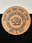 Palm Saloon Nickel Wooden Money Trade Token Good For Elko Nevada