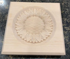 Sunflower 2 Engraving Trim Wood Corner Trim Block Door Trim Block Window Trim