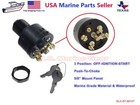 Boat Ignition Key Switch Push To Choke Mercury Outboard Off-on-start 6 Terminals