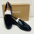 Madewell Penny Loafer In Leather True Black Size 8  New  Retail  148