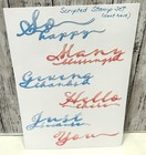 Papertrey Ink Scripted Hello Blessings Thanks Sentiments Greetings Dies