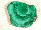Polished Cave Malachite Stalagmite Or Stalactite Slice With Stand  Congo 35 1gr