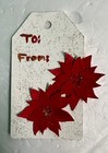 Original Christmas Poinsettia Gift Tags Lot Of 5 Custom Handmade Acrylic