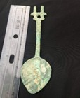 Wonderfull Very Ancient Old Islamic Empire Bronze Spoon With 2 Birds On Top