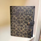 Coach Notebook In Signature Canvas Gold brown Cdc99 Nwt
