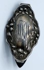 Antique Victorian Sterling Silver Iris Flowers Chatelaine Clip R  Blackinton