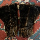 Antique Leather Fur Gloves Gauntlet Motorcycle Hunter Flight Military Old West