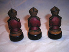        Vintage Replacement Anri King Richard One Black Chess Pawn Hand Carved Wood