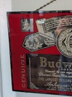 Rare Budweiser Lager Beer  Mirror Bar Sign  24  X 16  Gilded With Gold Paint