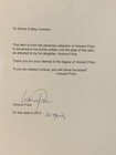 Vincent Price Estate Original Christmas Poem To Second Wife Mary Grant  49r
