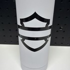 Harley Davidson Stainless Steel Water Bottle White black Logo 17 Oz New