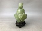 Y8231 Kouro Jade Wooden Stand China Antique Fragrance Incense Burner Aroma
